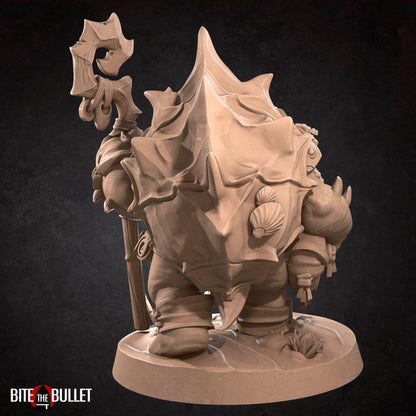 Tortle Babysitter | TTRPG Miniature | Bite the Bullet | Unpainted, Unplated Resin 8k