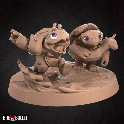 Tortle Babies | TTRPG Miniature | Bite the Bullet | Unpainted, Unplated Resin 8k