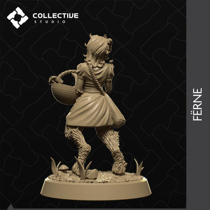 Ferne, Satyr Herbalist, Flower Girl | Tabletop Gaming Mini or Display Figure | Collective Studio