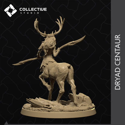 Dryad Centaur, Deer Body Woman | Tabletop Gaming Mini or Display Figure | Collective Studio