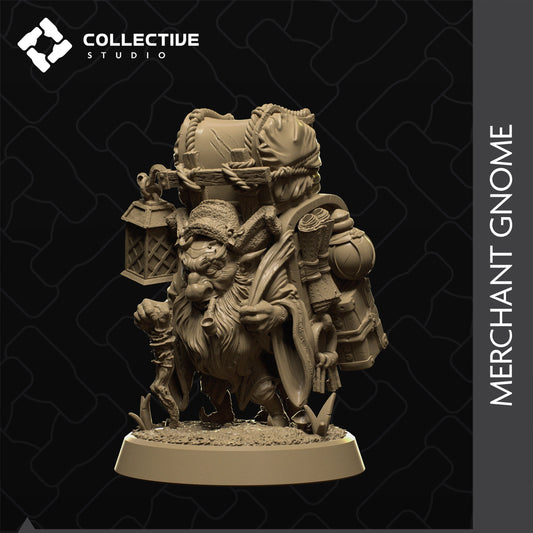 Merchant Gnome | Tabletop Gaming Mini or Display Figure | Collective Studio