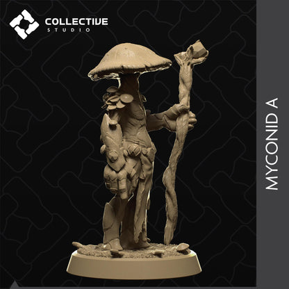 Myconids, Mushroom Fungus People | Tabletop Gaming Minis or Display Figures | Collective Studio