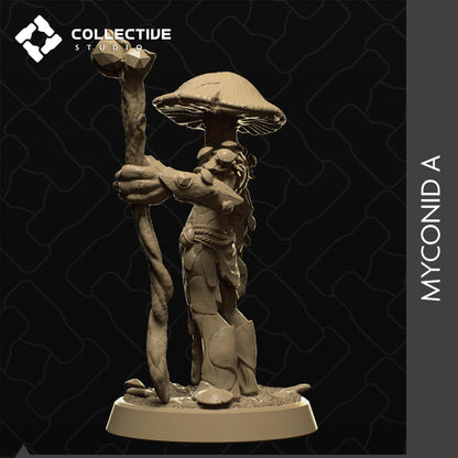 Myconids, Mushroom Fungus People | Tabletop Gaming Minis or Display Figures | Collective Studio