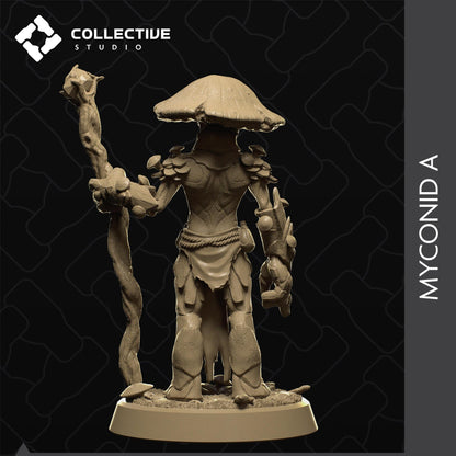 Myconids, Mushroom Fungus People | Tabletop Gaming Minis or Display Figures | Collective Studio