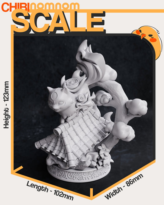 Chibi Sun Goddess Pup | Resin Garage Kit Figure Video Game Fan Art | Nomnom Figures