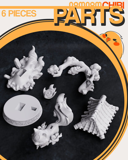 Chibi Sun Goddess Pup | Resin Garage Kit Figure Video Game Fan Art | Nomnom Figures