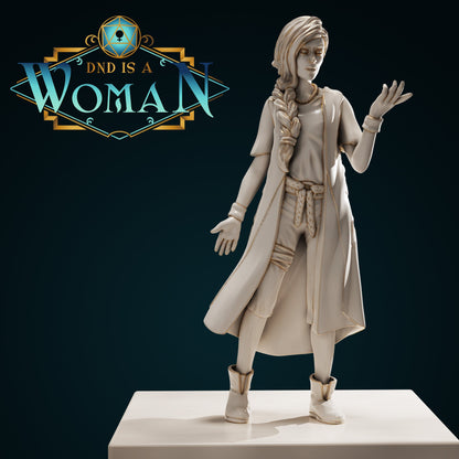 Aasimar Sorcerer | D&D TTRPG Miniature | DnD Is A Woman | NO BASE