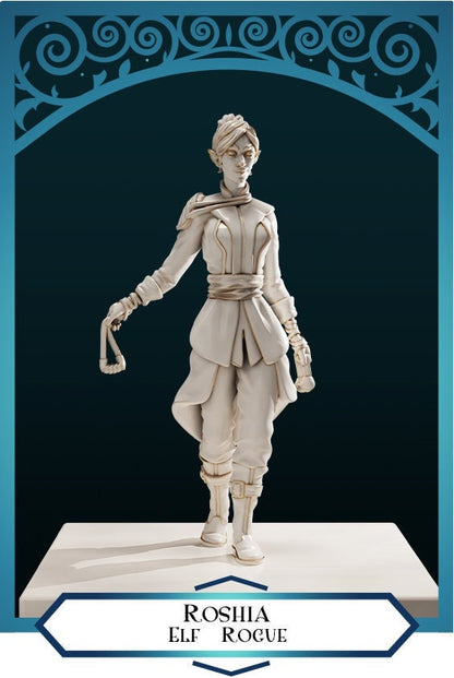 Elf Rogue | D&D TTRPG Miniature | DnD Is A Woman | NO BASE