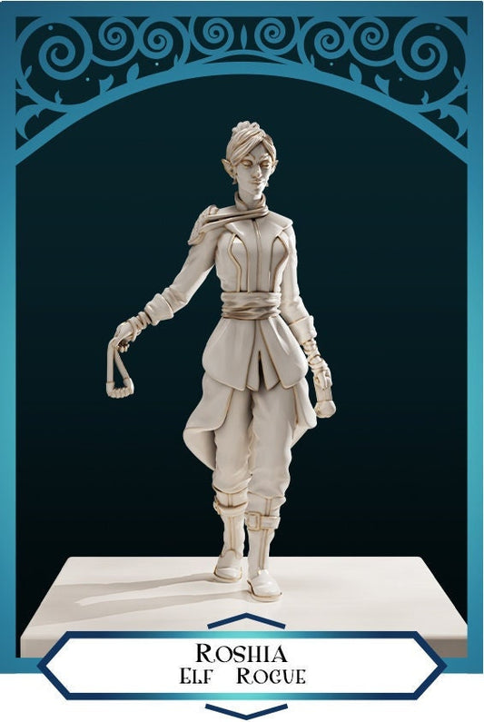 Elf Rogue | D&D TTRPG Miniature | DnD Is A Woman | NO BASE