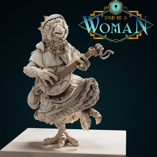 Kenku Bard | D&D TTRPG Miniature | DnD Is A Woman | NO BASE