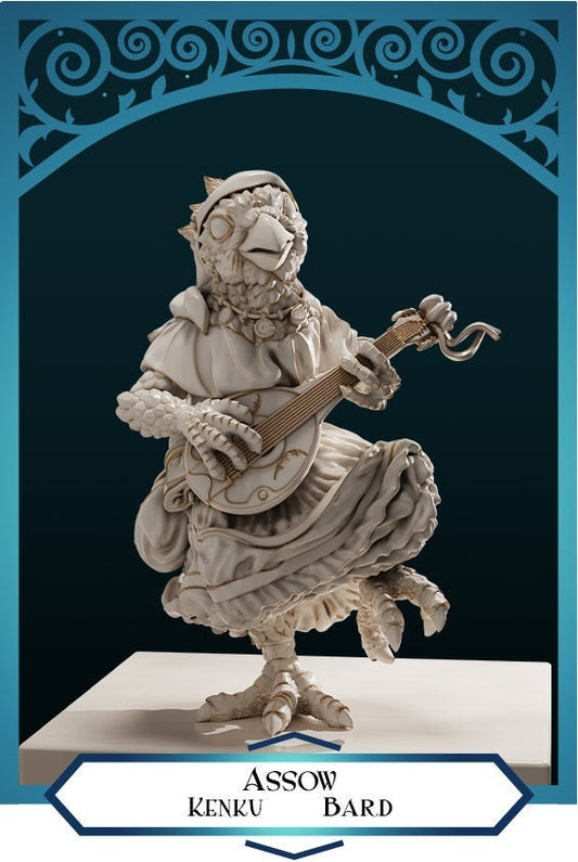 Kenku Bard | D&D TTRPG Miniature | DnD Is A Woman | NO BASE