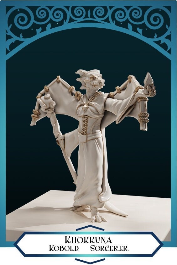 Kobold Sorcerer | D&D TTRPG Miniature | DnD Is A Woman | NO BASE