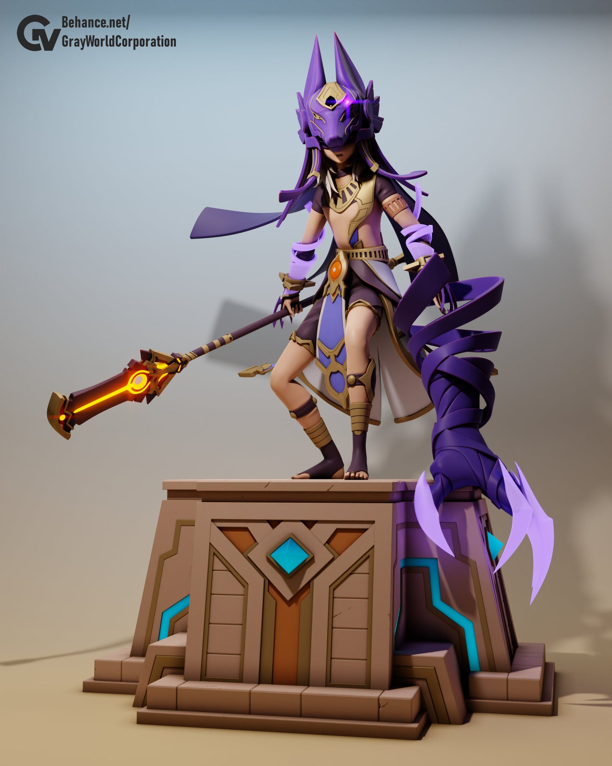 Cyno | Resin Garage Kit Sculpture Anime Video Game Fan Art Statue | Gray World Corporation