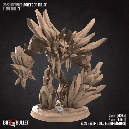 Elemental Ice | TABLETOP SCALE | D&D TTRPG Miniature | Bite the Bullet
