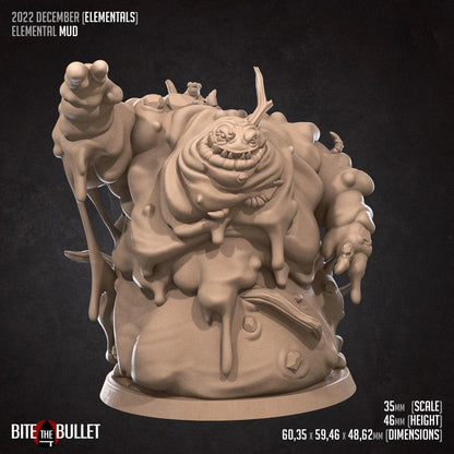 Elemental Mud | TABLETOP SCALE | D&D TTRPG Miniature | Bite the Bullet