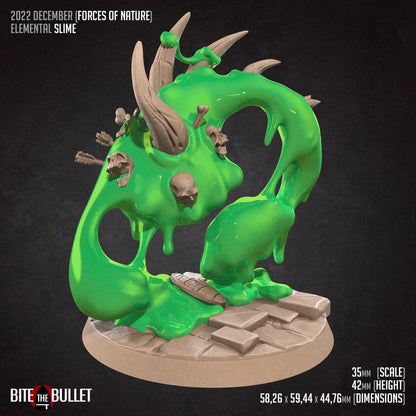 Elemental Slime | TABLETOP SCALE | D&D TTRPG Miniature | Bite the Bullet