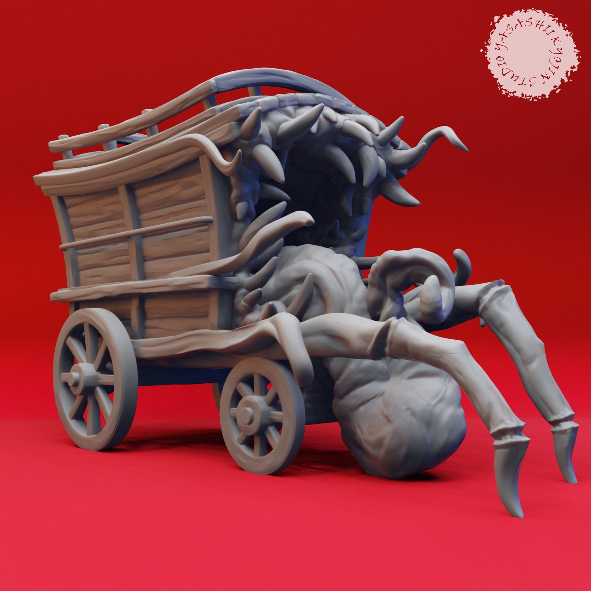 Mimic Wagon | TABLETOP SCALE | D&D TTRPG Miniature | Yasashii Kyojin Studio