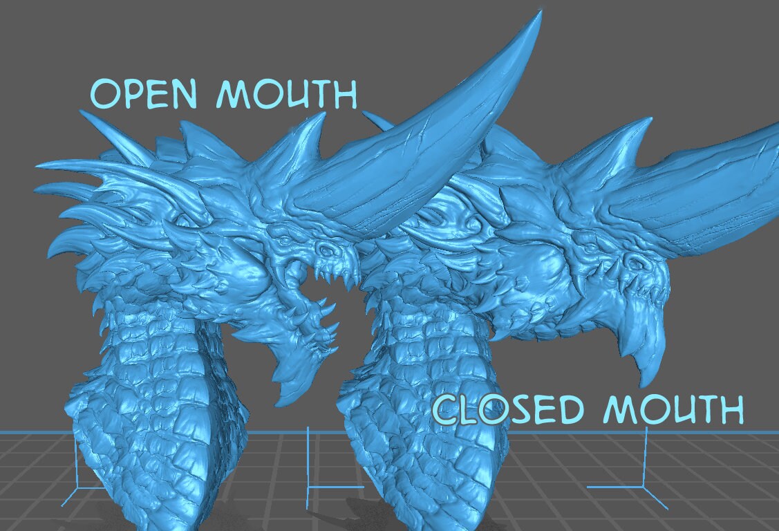 Blue Dragon, Ancient Monster | TABLETOP SCALE | D&D TTRPG Dragon Miniature | Rescale Miniatures