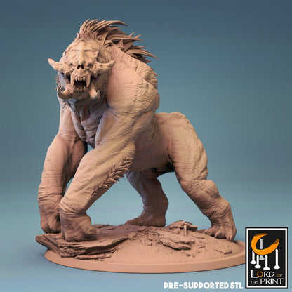 Barlgura, Abyssal Demon Ape | TABLETOP SCALE | D&D TTRPG Monster Miniature | Rescale Miniatures