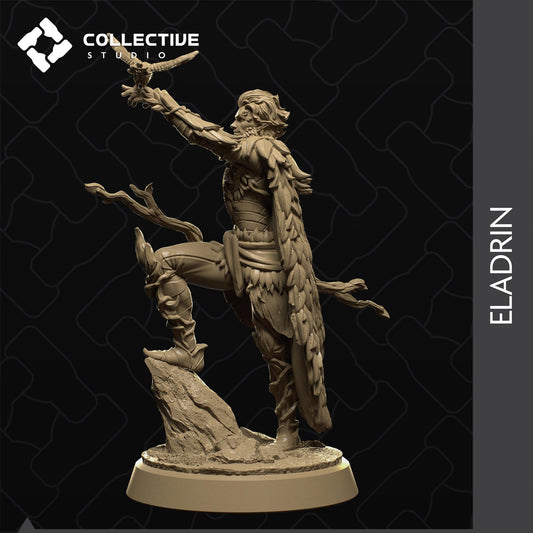 Eladrin Druid Wizard Warlock | Tabletop Gaming Mini or Display Figure | Collective Studio