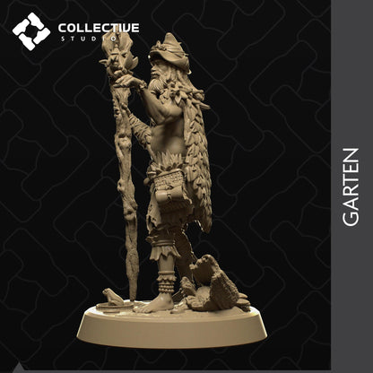 Garten, Druid, Wild Shape, Giant Frog | Tabletop Gaming Mini or Display Figure | Collective Studio