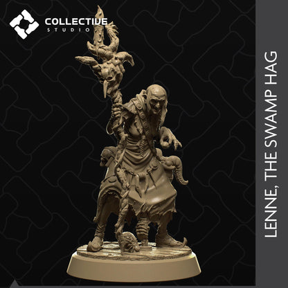 Lenne, Swamp Hag | Tabletop Gaming Mini or Display Figure | Collective Studio