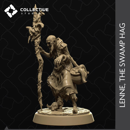 Lenne, Swamp Hag | Tabletop Gaming Mini or Display Figure | Collective Studio