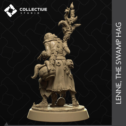 Lenne, Swamp Hag | Tabletop Gaming Mini or Display Figure | Collective Studio