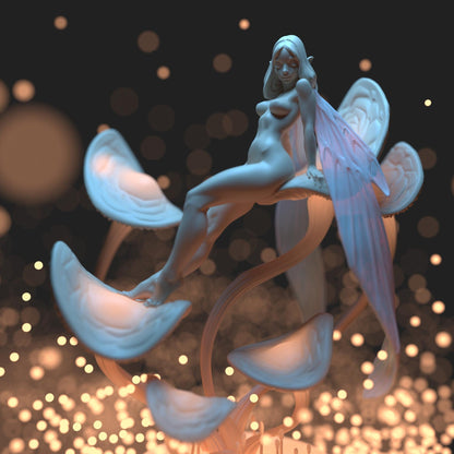 Oona, Moon Fairy | Resin Garage Kit Pin Up Figure Statue | Blackthorn Miniatures