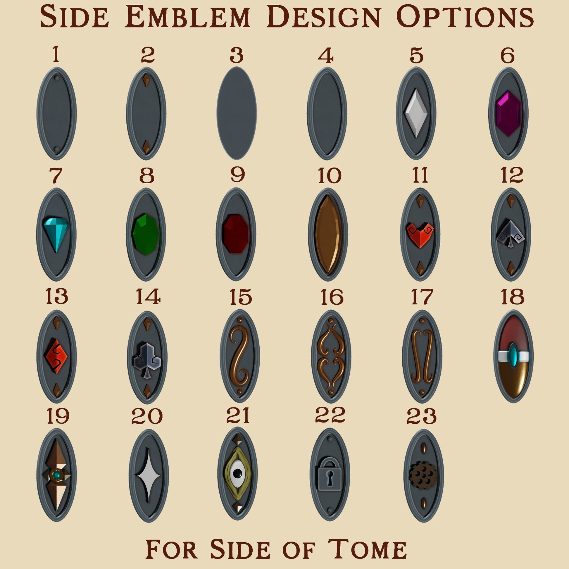 The Librarian's Tome, Runic Stones | 3D Printed Gaming Storage Accessory | XYKit