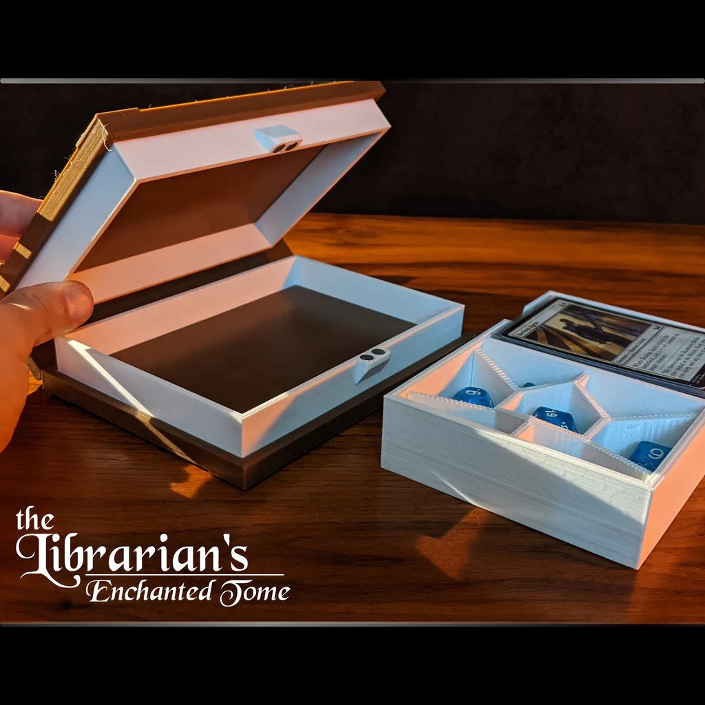 Mini Mini Tome miniature gaming storage accessory by XYKit, 3D printed, featuring detailed miniature book design for tabletop gaming.