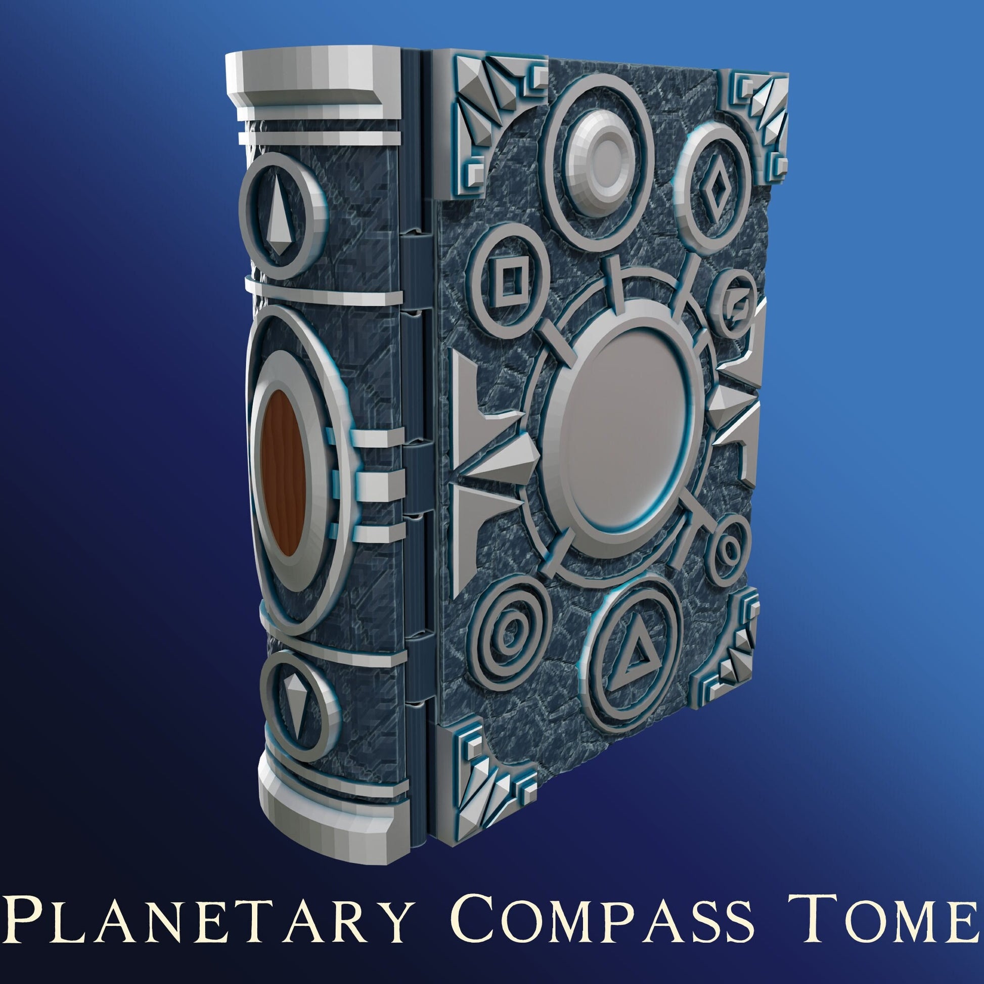 The Librarian's Tome, Planetary Compass | 3D Printed Gaming Storage Accessory | XYKit