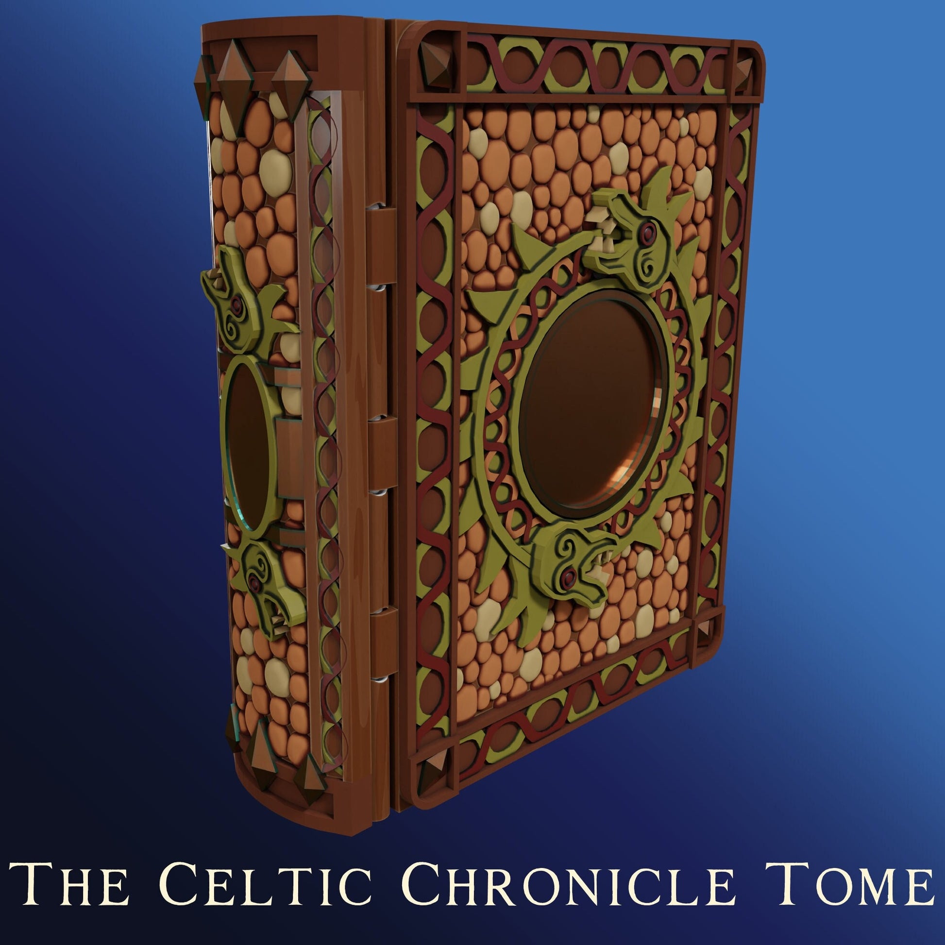 The Librarian's Tome, The Celtic Chronicle | 3D Printed Gaming Storage Accessory | XYKit