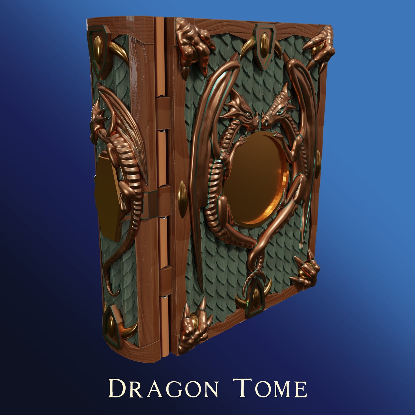 The Librarian's Tome, Dragon Tome | 3D Printed Gaming Storage Accessory | XYKit