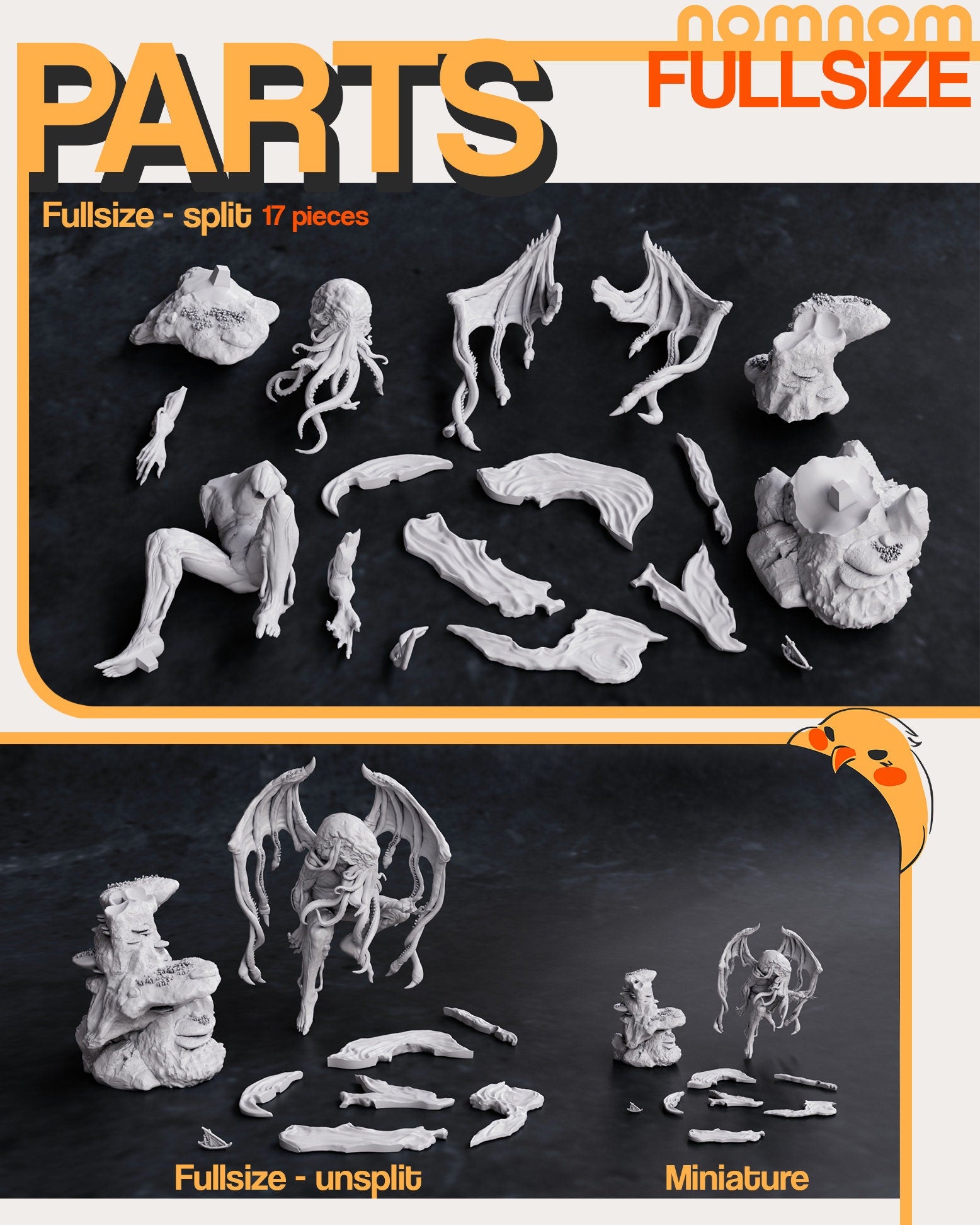 Cthulhu Mythos | Resin Garage Kit Figure Book TTRPG Fan Art Statue | Nomnom Figures