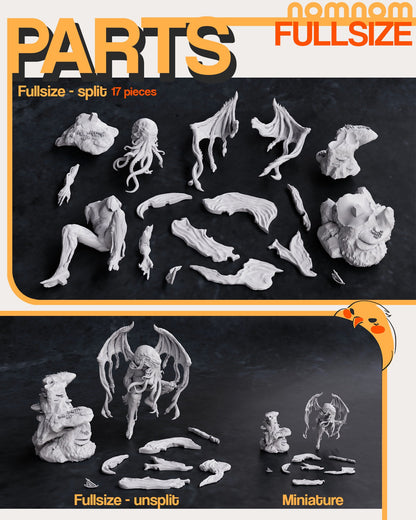 Cthulhu Mythos | Resin Garage Kit Figure Book TTRPG Fan Art Statue | Nomnom Figures