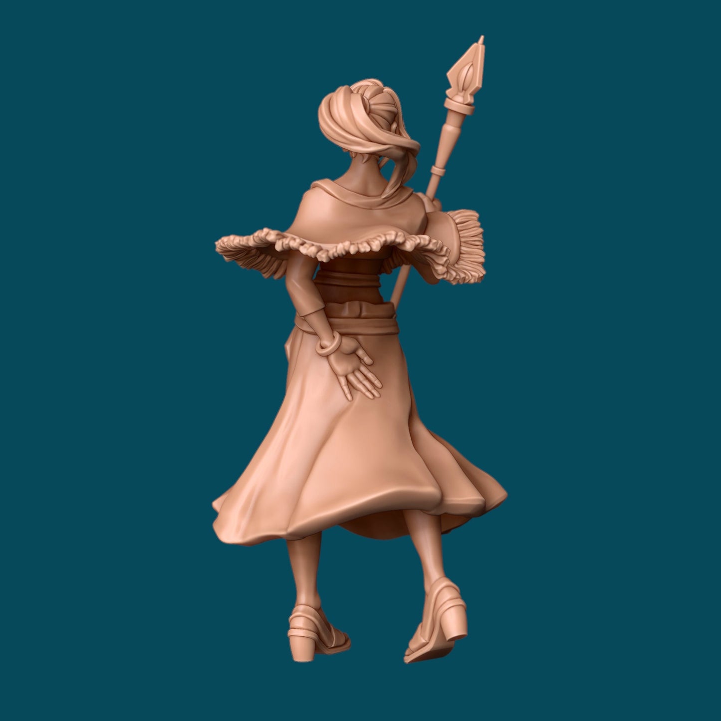 Valeria, a Graceful Cleric - Two Poses! | D&D TTRPG Miniature | Awkward Penguin Minis