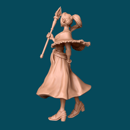 Valeria, a Graceful Cleric - Two Poses! | D&D TTRPG Miniature | Awkward Penguin Minis