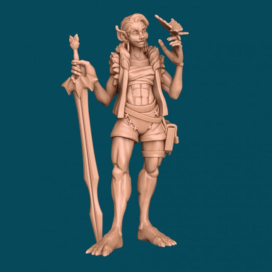 Matty the Bat-Shifter Barbarian | D&D TTRPG Miniature | Awkward Penguin Minis