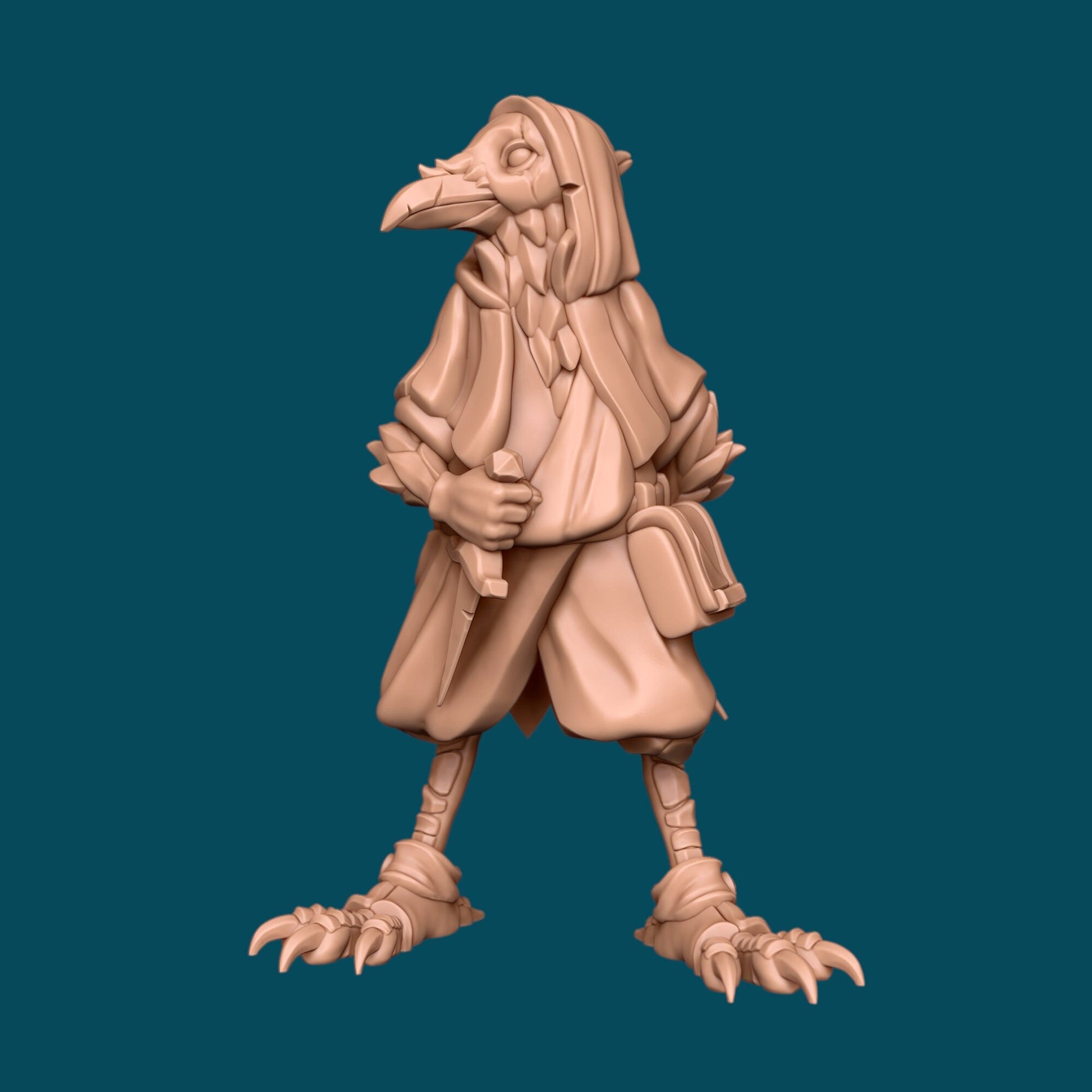 Quiet, a Kenku Assassin | D&D TTRPG Miniature | Awkward Penguin Minis