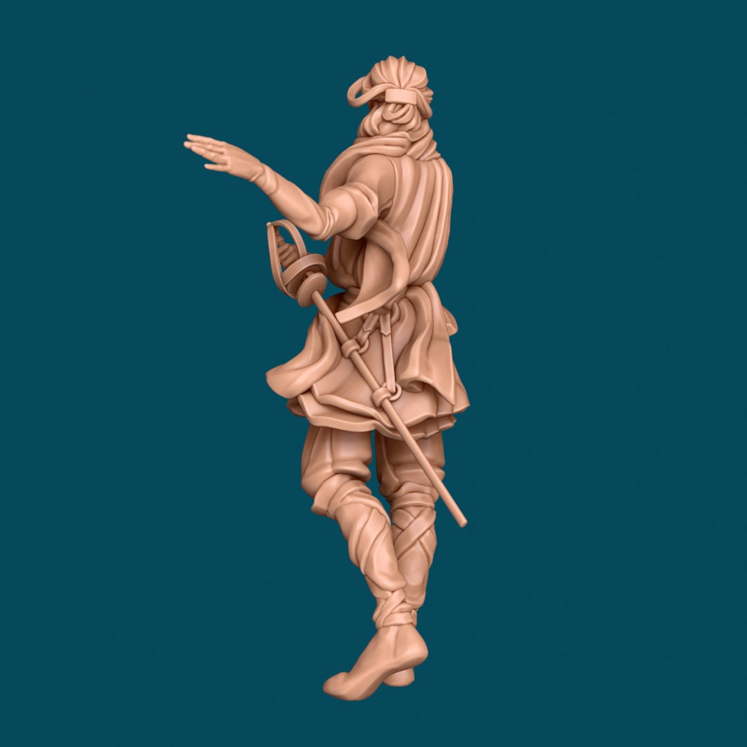 Tiel, a Rapier Wielder | D&D TTRPG Miniature | Awkward Penguin Minis