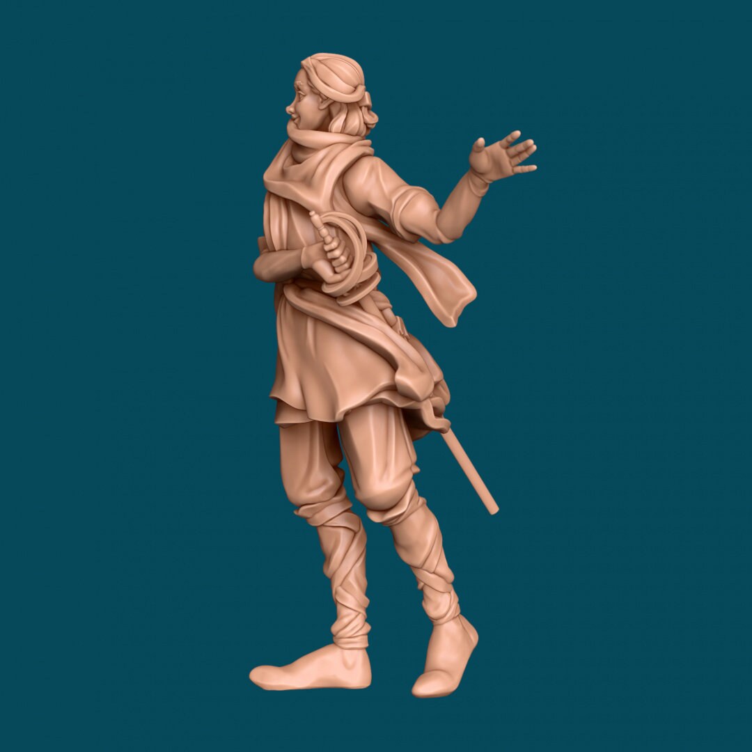 Tiel, a Rapier Wielder | D&D TTRPG Miniature | Awkward Penguin Minis