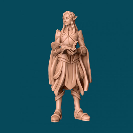 Wyerit, a Drow Tactician | D&D TTRPG Miniature | Awkward Penguin Minis