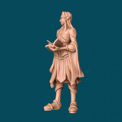 Wyerit, a Drow Tactician | D&D TTRPG Miniature | Awkward Penguin Minis