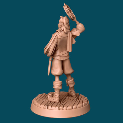 Yuta a Bard with a Tambourine (2025 Revamp) | D&D TTRPG Miniature | Awkward Penguin Minis