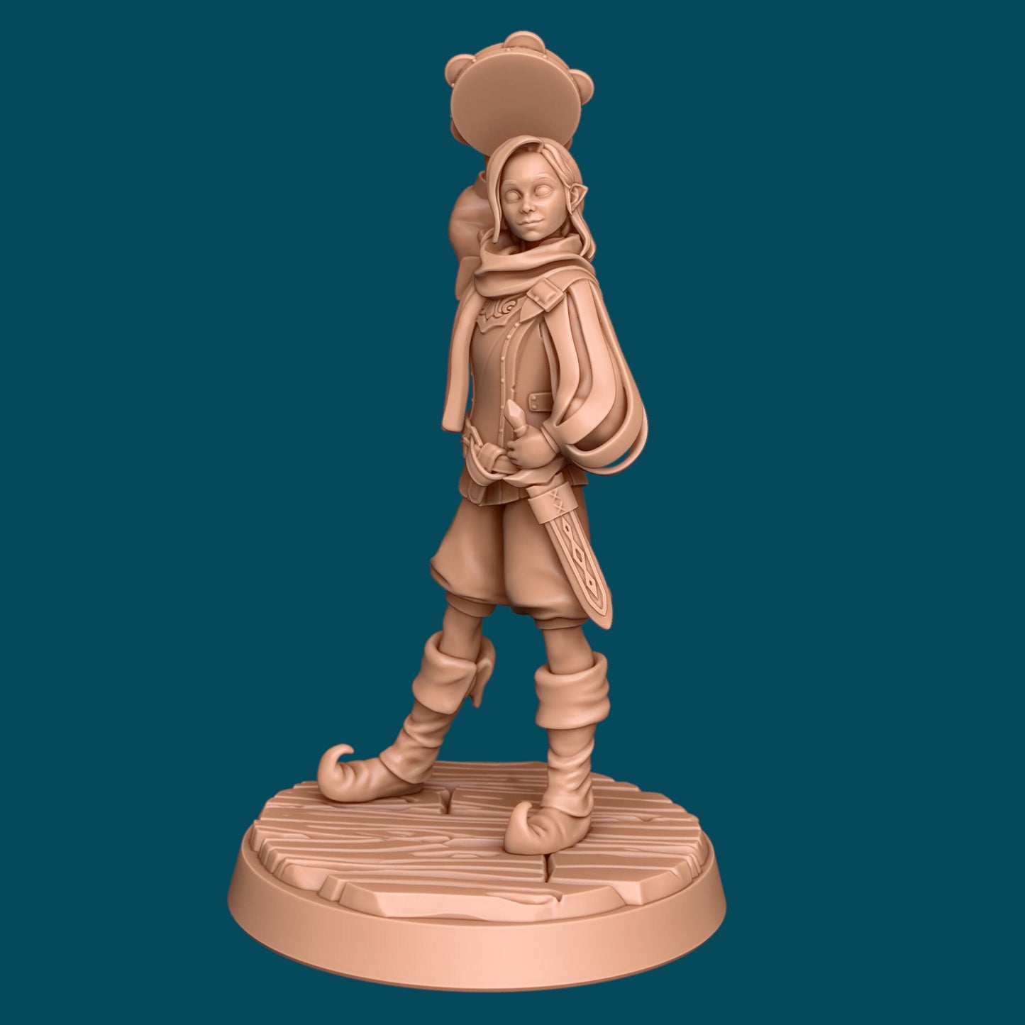Yuta a Bard with a Tambourine (2025 Revamp) | D&D TTRPG Miniature | Awkward Penguin Minis