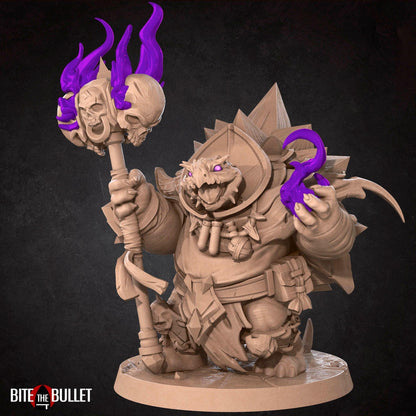 Tortle Warlock | TABLETOP SCALE | D&D TTRPG Miniature | Bite the Bullet | Unpainted, Unplated Resin 8k