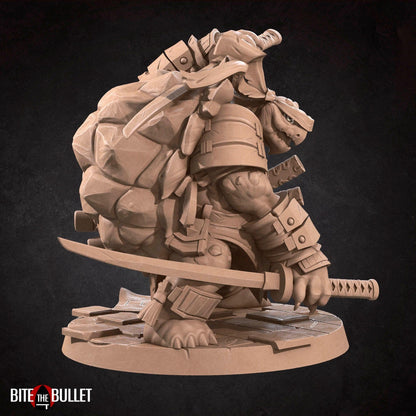 Tortle Ninja | TABLETOP SCALE | D&D TTRPG Miniature | Bite the Bullet | Unpainted, Unplated Resin 8k
