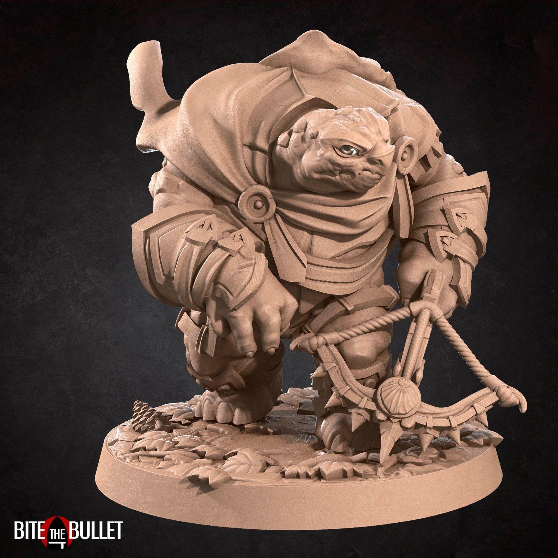 Tortle Hunter | TABLETOP SCALE | D&D TTRPG Miniature | Bite the Bullet | Unpainted, Unplated Resin 8k