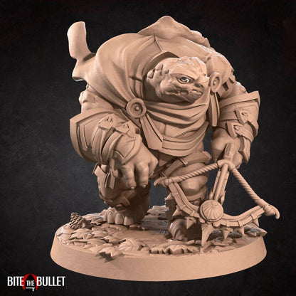 Tortle Hunter | TABLETOP SCALE | D&D TTRPG Miniature | Bite the Bullet | Unpainted, Unplated Resin 8k